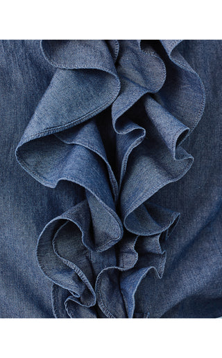 Fenly Sleeveless Top - Indigo Chambray