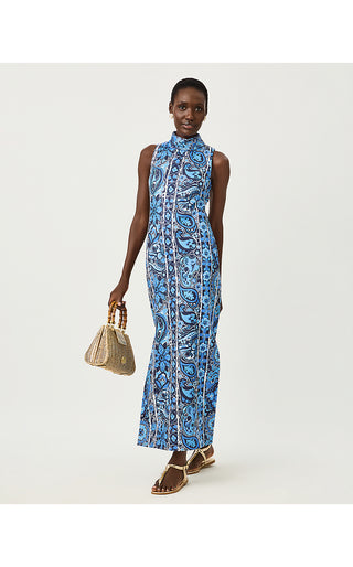 Daisee Maxi Shift Dress - Low Tide Navy The Casbah Engineered