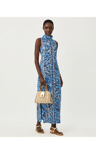 Daisee Maxi Shift Dress - Low Tide Navy The Casbah Engineered