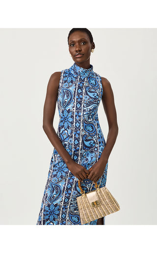 Daisee Maxi Shift Dress - Low Tide Navy The Casbah Engineered