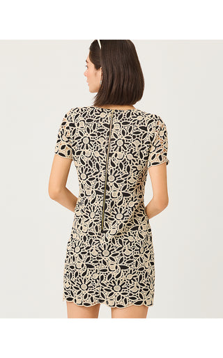 Charla Dress - Coconut Blushing Blooms Two Tone Crochet