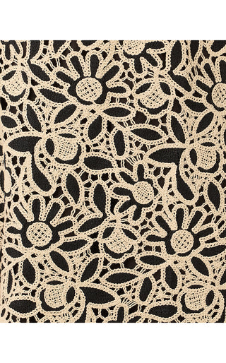 Charla Dress - Coconut Blushing Blooms Two Tone Crochet
