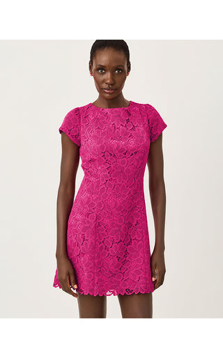 Jules Short Sleeve Romper - Berry Bouquet Petal Pusher Lace