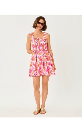Hadly Skirted Romper - Resort White Pansy Fansy
