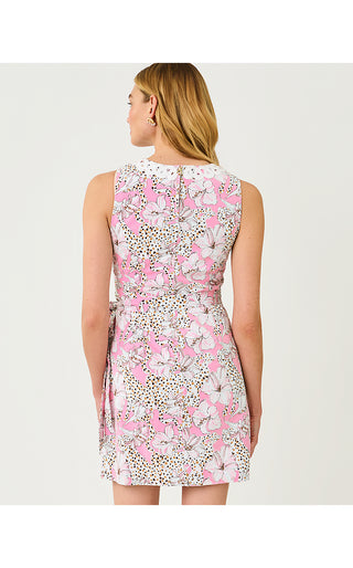 Fresia Stretch Shift Dress - Conch Shell Pink Wildness