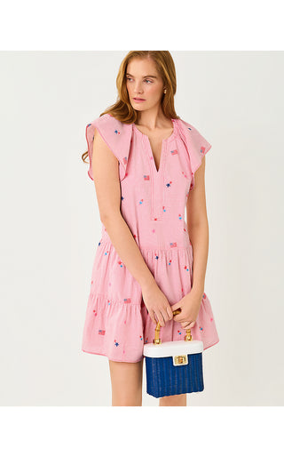 Norella Dress - Paradise Punch Its A 250Th Celebration Stripe