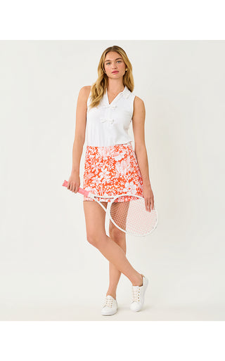 UPF 50+ Luxletic Jolena Skort- Sunset Orange Budding Romance