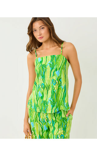 Jesslyn Top - Turquoise Tide Sweet Corn Engineered Set