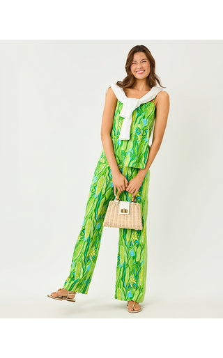 Jesslyn Top - Turquoise Tide Sweet Corn Engineered Set