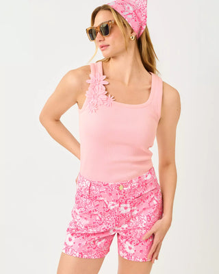 Harleen High Rise Short - Conch Shell Pink Burst Of Joy