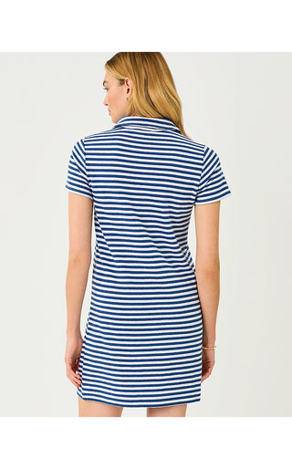 Dune Short Sleeve Dress - Starlight Navy St Tropez Stripe