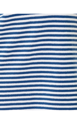 Dune Short Sleeve Dress - Starlight Navy St Tropez Stripe