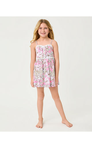Girls Mini Haylan Dress - Conch Shell Pink Wildness