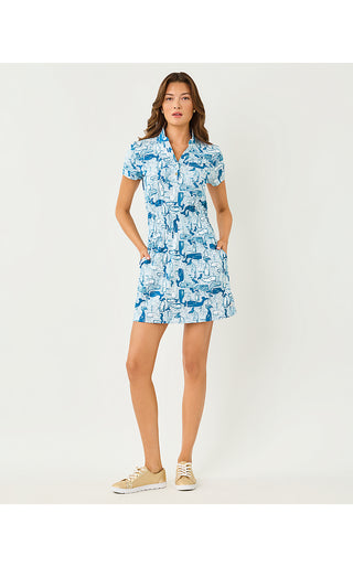 UPF 50+ Luxletic Love Active Dress - Nassau Blue Thar She Blows