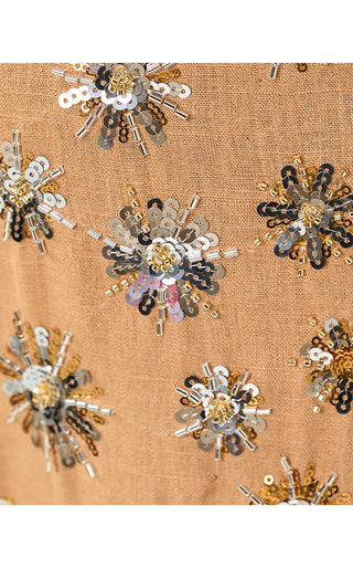 Tamala Dress - Iced Latte Sparkler Embellished