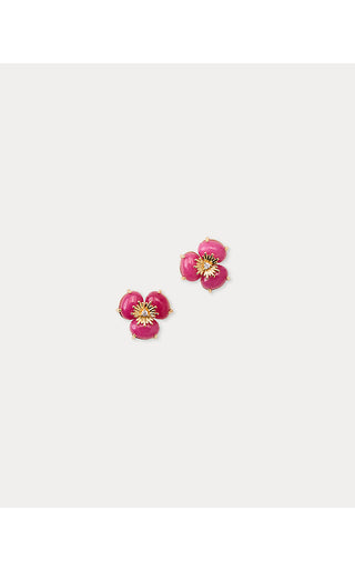 Camouflage Catwalk Earrings - Pink Aster