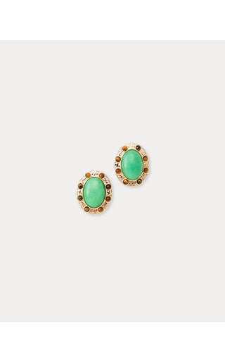 Via Palm Earrings - Chateau Green