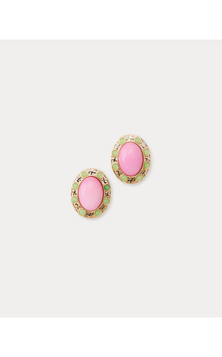 Via Palm Earrings - Oleander Pink