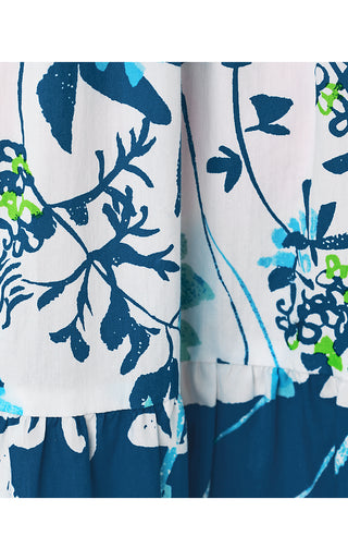 Athyn Smocked Maxi Dress - Resort White Sea Blooms