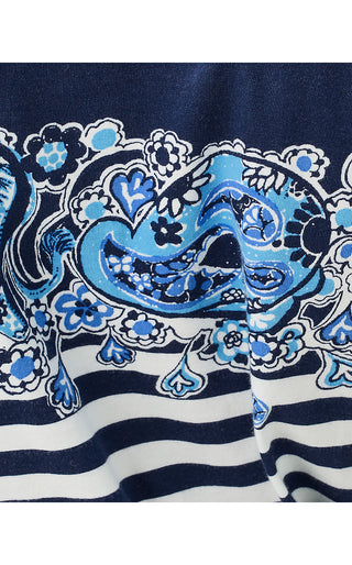 Clairmont 3/4 Sleeved Knit Top - Low Tide Navy The Casbah Engineered