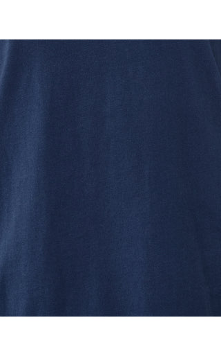Clairmont 3/4 Sleeved Trimmed Top - Low Tide Navy