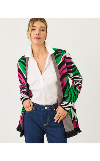 Noble Jacquard Cardigan - Coconut Oversized Big Irv Jacquard