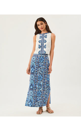 Annaleese Sleeveless Top - Low Tide Navy The Casbah Engineered