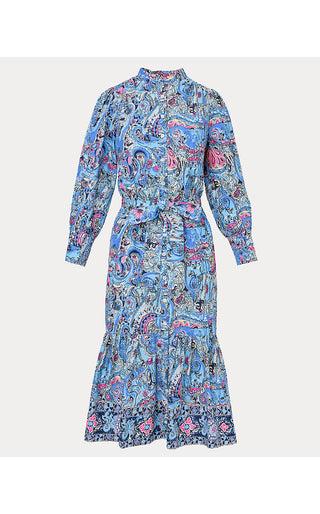 Drena Midi Dress - Multi Paisley Parade Engineered