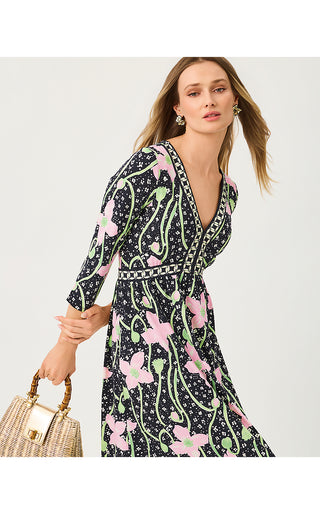 Harlynn Maxi Dress - Onyx Blushing Blooms Engineered