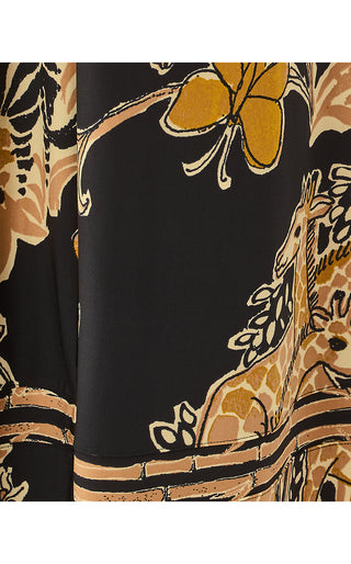 Solana Maxi Dress - Onyx Oversized Striped Safari Engineered
