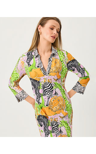 UPF 50+ Mandi ChillyLilly Midi Dress - Multi Lillys Zoo Engineered