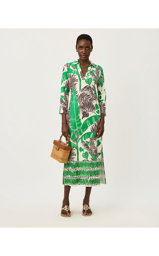 UPF 50+ Mandi ChillyLilly Midi Dress - Vanilla Spice Oversized Hide And Leaf Engineered