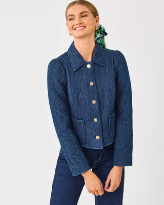 Peyser Quilted Denim Jacket - Dark Wash Butterfly Quilted Indigo Denim