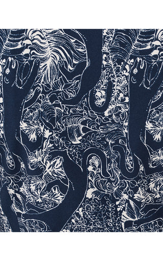 UPF 50+ Luxletic Catarina Dress - Low Tide Navy Lil Palm Prowl