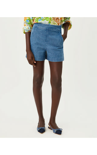 Sarissa Stretch Denim Shorts - Sympeony Wash