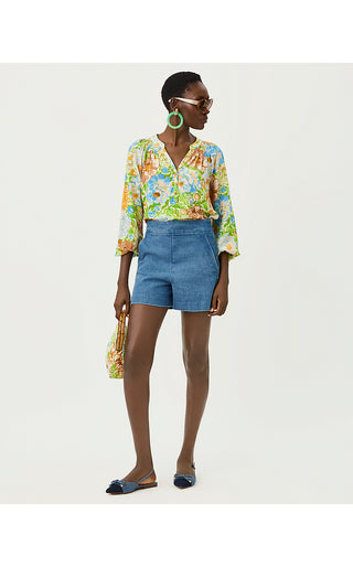 Sarissa Stretch Denim Shorts - Sympeony Wash