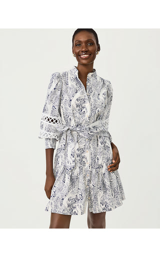 Drena Dress - Coconut Lil Palm Prowl