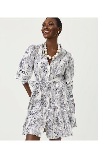 Drena Dress - Coconut Lil Palm Prowl