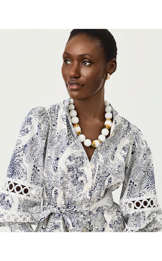 Drena Dress - Coconut Lil Palm Prowl