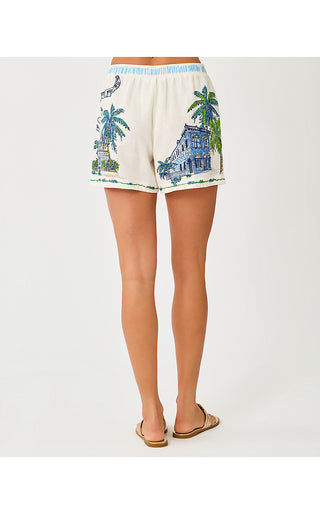 Croix Linen Short - Coconut Key West Toile Engineered