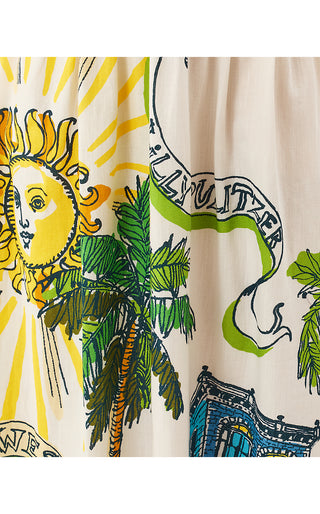Wendley Midi Dress - Coconut Oversized Key West Toile Engineered