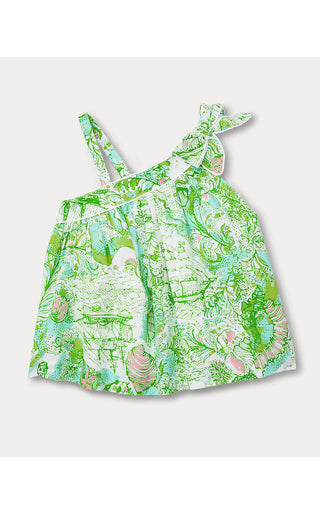 Girl's Tessa One Shoulder Top - Resort White Ship To Shore | Lilly x Janie & Jack