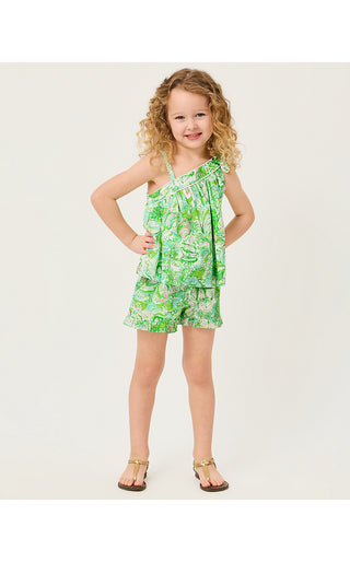Girl's Talulah Ruffle Short - Resort White Ship To Shore | Lilly x Janie & Jack