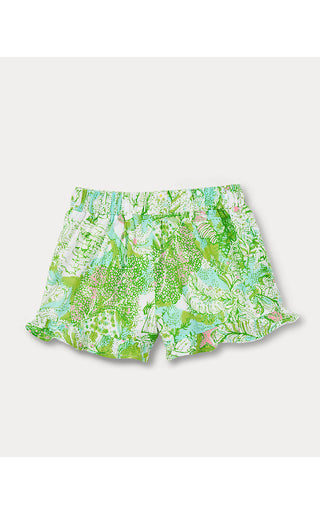Girl's Talulah Ruffle Short - Resort White Ship To Shore | Lilly x Janie & Jack
