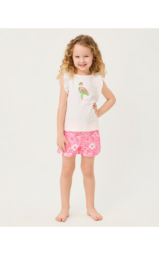 Girl's Clementine Short - Conch Shell Pink Burst Of Joy | Lilly x Janie & Jack