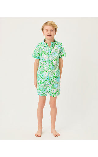 Boy's Lavin Button Down - Mint Condition Burst Of Joy | Lilly x Janie & Jack