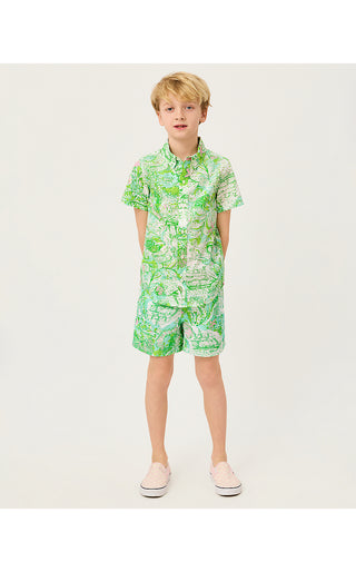 Boy's Liam Carter Swim Trunk - Resort White Ship To Shore | Lilly x Janie & Jack