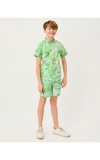 Boy's Liam Carter Swim Trunk - Resort White Ship To Shore | Lilly x Janie & Jack