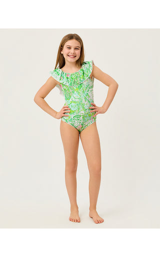 Girl's Fallon Swimsuit - Resort White Ship To Shore | Lilly x Janie & Jack