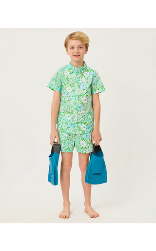 Boy's Ollie Short - Mint Condition Burst Of Joy | Lilly x Janie & Jack